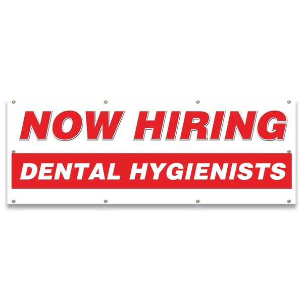 Now Hiring Dental Hygienists Banner Apply Inside Accepting Application Single Sided